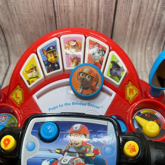 Pups To The Rescue Driver Paw Patrol Talking Toy Steering Driving Play Set Vtech - Picture 2 of 6